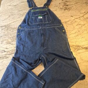 Vtg Liberty‎ Men's Bib Overalls 36 X 31 Blue Cotton Carpenter  Jean No Size Tag